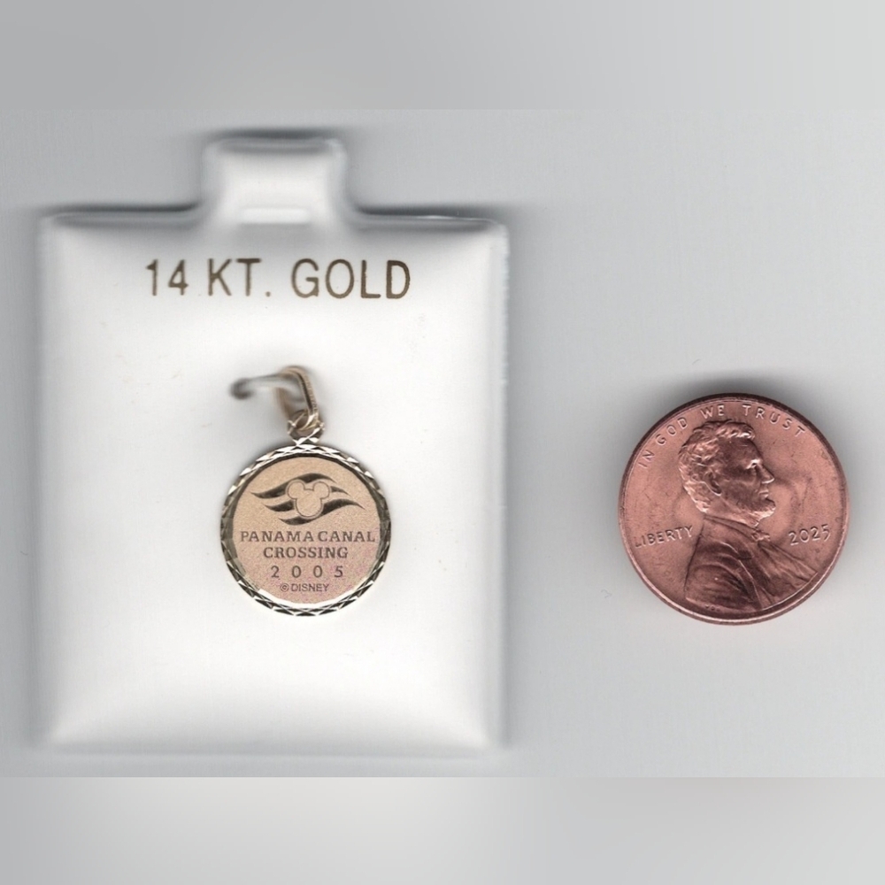 2005 Disney Cruise Line Panama Canal Charm 14K Gold, No Plating Solid Gold